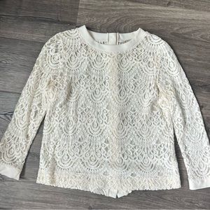 Banana Republic Lace top Women - M cream